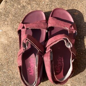 Alegria “Henna” Plum Open-Toe Sandals